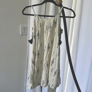Girls cream & black dress